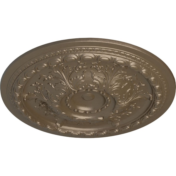 Oslo Ceiling Medallion (Fits Canopies Up To 7 5/8), Hand-Painted Warm Silver, 38 3/8OD X 2 7/8P